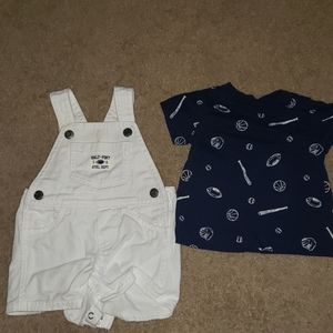 Baby Carters sports overall 2pc set.